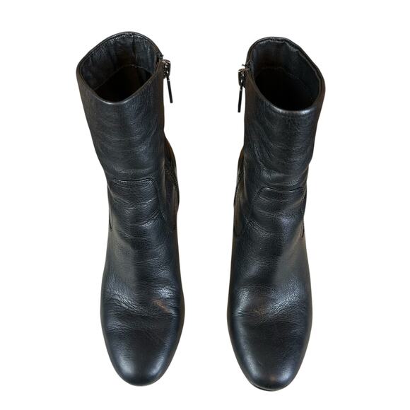 Kenneth Cole Ankle Boots Women Sz 6 Black Leather Merrick Gore-tex Classic Heels - Picture 5 of 11